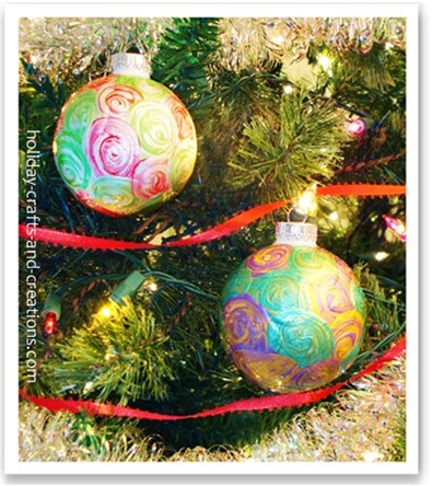 easy to make christmas ornaments painted swirl ornament easy to make christmas ornaments painted swirl ornament