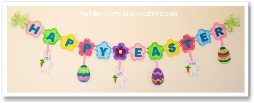 Easter craft ideas, easter garland