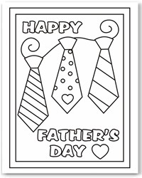 Fathers  Coloring on Kids Printable Activities  Free Coloring Cards