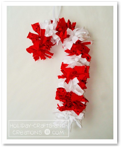  candy cane wreath is now finished, and ready to decorate your home