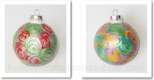 How to Paint on Glass Christmas Ornaments - Made By Barb- easy