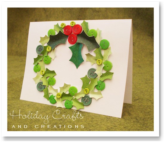 Homemade Christmas Card Ideas: Wreath