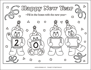 new year fireworks coloring pages