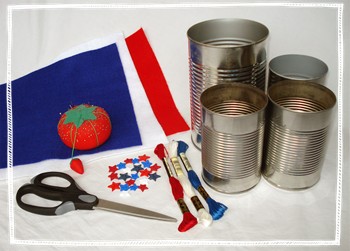 Tin Can Crafts: Patriotic Picnic Containers Tin Can Crafts: Patriotic Picnic Containers