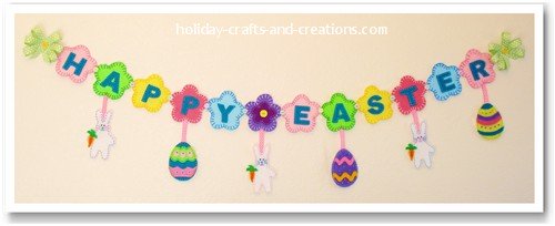 Easter craft ideas, easter garland