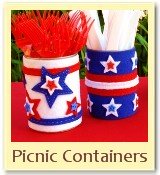 tin can crafts, 4th of july crafts