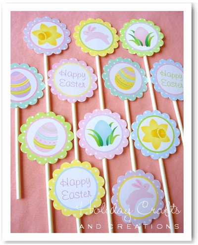 Easter Cupcake Decorating Ideas Printable Toppers