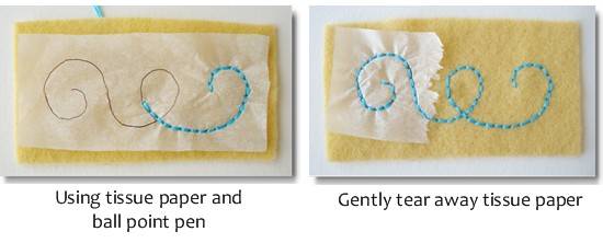 How to transfer pattern with tissue paper - Embroidery tutorial